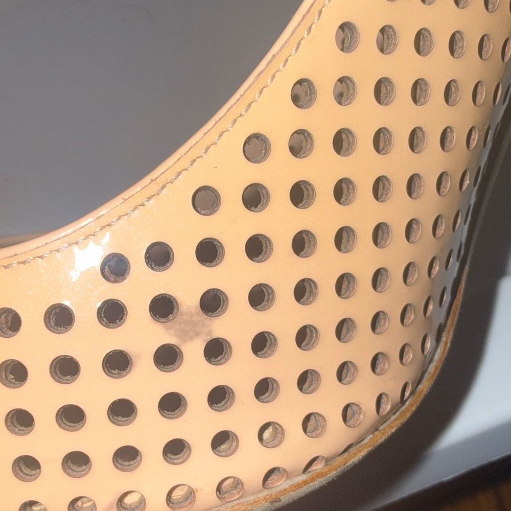 Jimmy Choo Perforated Nude Heels - Picture 15 of 16